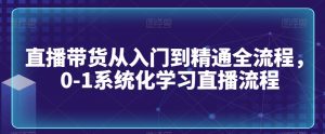 直播带货从入门到精通全流程,0-1系统化学习直播流程-知乎者也