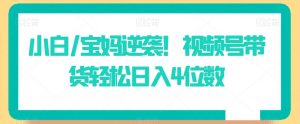 小白/宝妈逆袭!视频号带货轻松日入4位数【揭秘】-知乎者也
