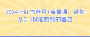 2024小红书养号+流量课，带你从0-1做能赚钱的薯店-知乎者也