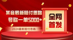 全网首发，2024最新抖音赔付项目，号称一单5000+保姆级拆解【仅揭秘】-知乎者也