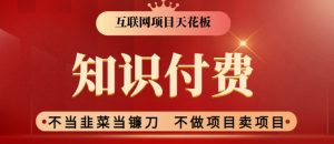 2024互联网项目天花板,新手小白也可以通过知识付费月入10W,实现财富自由【揭秘】-知乎者也