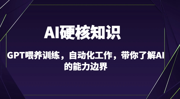 AI硬核知识-GPT喂养训练,自动化工作,带你了解AI的能力边界(10节课)-知乎者也