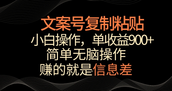 文案号掘金,简单复制粘贴,小白操作,单作品收益900+【揭秘】-知乎者也