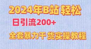 2024年B站轻松日引流200+的全套暴力干货实操教程【揭秘】-知乎者也