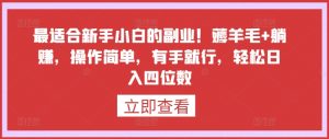 最适合新手小白的副业!薅羊毛+躺赚,操作简单,有手就行,轻松日入四位数【揭秘】-知乎者也
