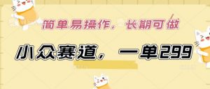 小众赛道，一单299.简单易操作，长期可做【揭秘】-知乎者也