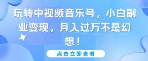 玩转中视频音乐号,小白副业变现,月入过万不是幻想【揭秘】-知乎者也