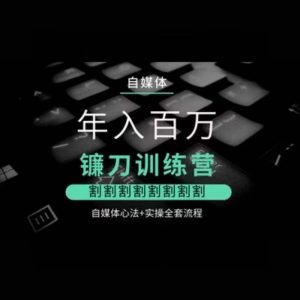 自媒体年入百万镰刀训练营,割割割割割割割割,自媒体心法+实操全套流程-知乎者也