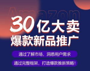 亚马逊·30亿大卖爆款新品推广,可复制、全程案例实操的爆款推新SOP-知乎者也