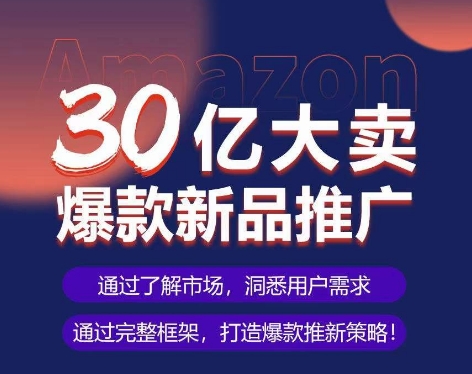 亚马逊·30亿大卖爆款新品推广,可复制、全程案例实操的爆款推新SOP-知乎者也