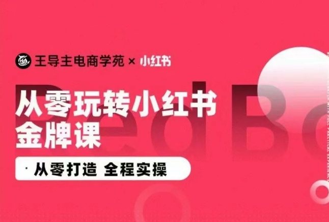 王导主·小红书电商运营实操课,从零打造 全程实操-知乎者也