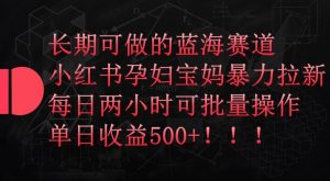 长期可做的蓝海赛道,小红书孕妇宝妈暴力拉新玩法,每日两小时可批量操作,单日收益500+【揭秘】-知乎者也