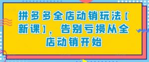 拼多多全店动销玩法【新课】，告别亏损从全店动销开始-知乎者也