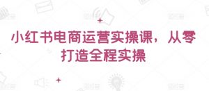 小红书电商运营实操课,从零打造全程实操-知乎者也