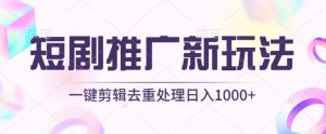 短剧推广新玩法，不剪辑，工具助力一键过原创，日入1000+【揭秘】-知乎者也