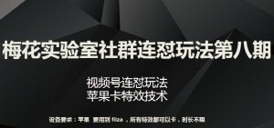 梅花实验室社群连怼玩法第八期,视频号连怼玩法 苹果卡特效技术【揭秘】-知乎者也