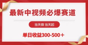 最新中视频必爆赛道，当天做当天起，单日收益300-500+【揭秘】-知乎者也