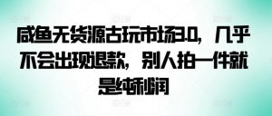 咸鱼无货源古玩市场3.0,几乎不会出现退款,别人拍一件就是纯利润【揭秘】-知乎者也
