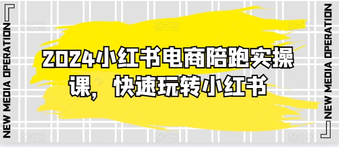 2024小红书电商陪跑实操课,快速玩转小红书,超过20节精细化课程-知乎者也