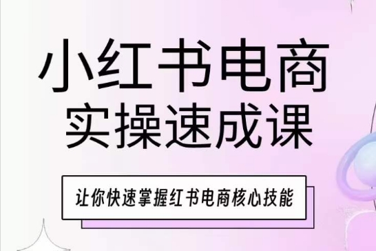 小红书电商实操速成课,让你快速掌握红书电商核心技能-知乎者也
