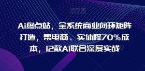 Ai终点站,全系统商业闭环矩阵打造,帮电商、实体降70%成本,12款Ai联合深度实战-知乎者也