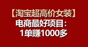 【淘宝超高价女装】电商最好项目:每一单都是高利润-知乎者也