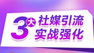 3大社媒引流实战强化,多渠道站外引流,高效精准获客,订单销售额翻倍增长-知乎者也