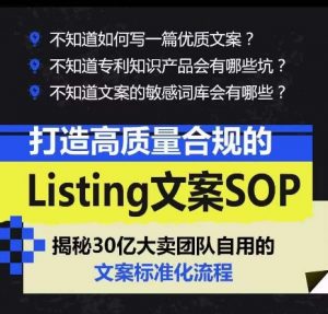 打造高质量合规的Listing文案SOP,掌握亚马逊文案工作的标准化-知乎者也