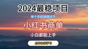 2024最稳蓝海项目，小红书商单项目，没有之一【揭秘】-知乎者也