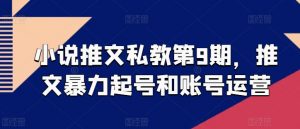 小说推文私教第9期，推文暴力起号和账号运营-知乎者也