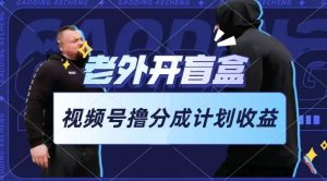 老外开盲盒视频，撸视频号分成计划收益，每天只需一小时，新手小白轻松上手【揭秘】-知乎者也