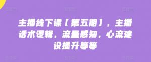 主播线下课【第五期】，主播话术逻辑，流量感知，心流建设提升等等-知乎者也