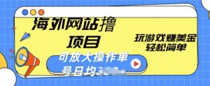 海外网站撸金项目，玩游戏赚美金，轻松简单可放大操作，单号每天均一两张【揭秘】-知乎者也