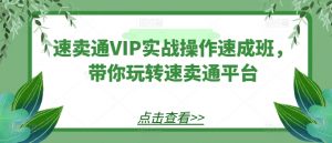 速卖通VIP实战操作速成班,带你玩转速卖通平台-知乎者也