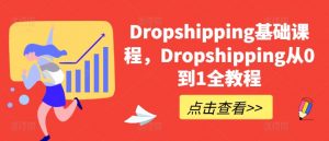Dropshipping基础课程，Dropshipping从0到1全教程-知乎者也