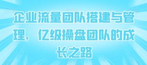 企业流量团队搭建与管理,亿级操盘团队的成长之路-知乎者也
