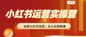 2024小红书运营实操营,从入门到精通,完成从0~1~100-知乎者也