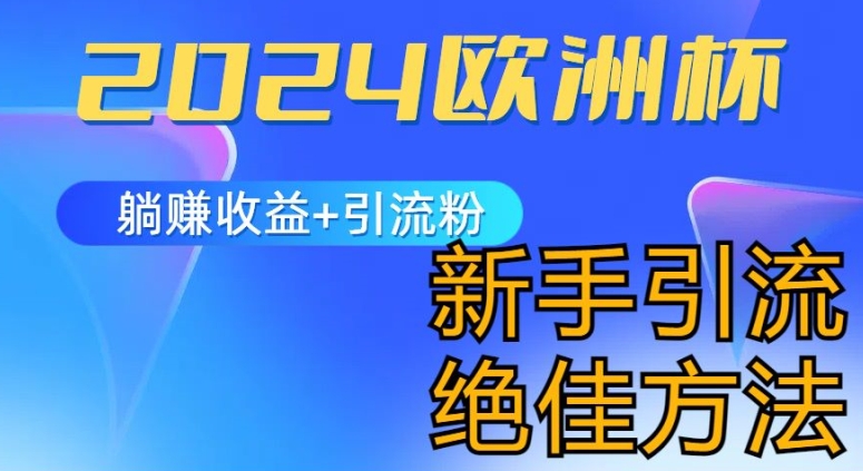 2024欧洲杯风口的玩法及实现收益躺赚+引流粉丝的方法,新手小白绝佳项目【揭秘】-知乎者也