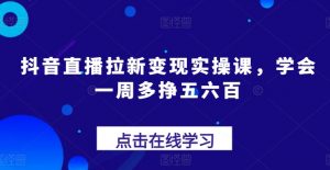 抖音直播拉新变现实操课,学会一周多挣五六百-知乎者也