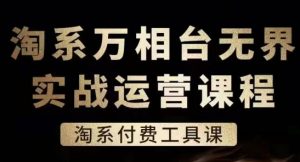 淘系万相台无界实战运营课,淘系付费工具课-知乎者也