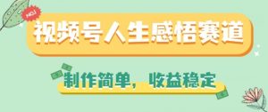 视频号人生感悟赛道，制作简单，收益稳定【揭秘】-知乎者也