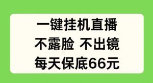一键挂JI直播，不露脸不出境，每天保底66元【揭秘】-知乎者也
