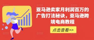 亚马逊卖家月利润百万的广告打法秘诀,亚马逊跨境电商教程-知乎者也