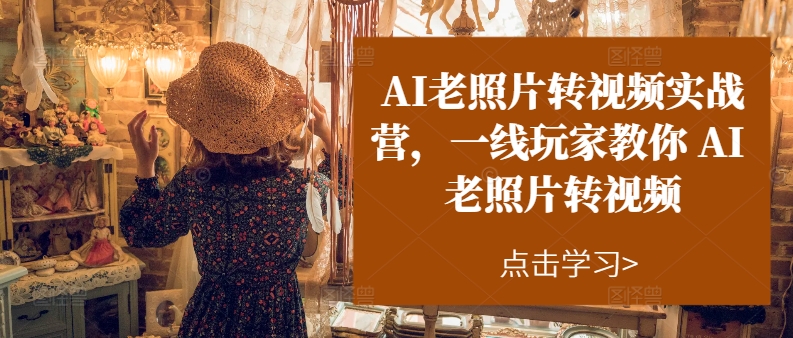 AI老照片转视频实战营,一线玩家教你AI老照片转视频-知乎者也