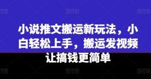小说推文搬运新玩法，小白轻松上手，搬运发视频让搞钱更简单-知乎者也