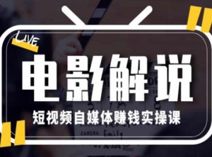电影解说短视频自媒体赚钱实操课,教你做电影解说短视频,月赚1万-知乎者也