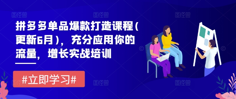 拼多多单品爆款打造课程(更新6月),充分应用你的流量,增长实战培训-知乎者也