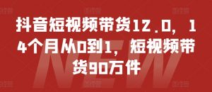 抖音短视频带货12.0,14个月从0到1,短视频带货90万件-知乎者也