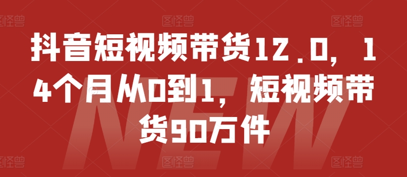 抖音短视频带货12.0,14个月从0到1,短视频带货90万件-知乎者也