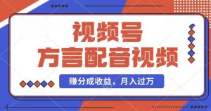 利用方言配音视频，赚视频号分成计划收益，操作简单，还有千粉号额外变现，每月多赚几千块钱【揭秘】-知乎者也